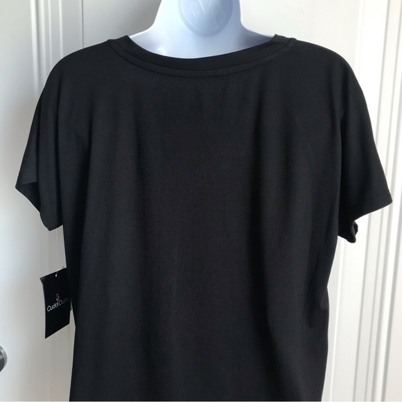 Cuddl Duds Brand solid black v-neck ss soft & stretchy tee top in size XS NWT - Picture 10 of 13
